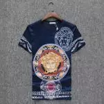 versace cotton classic medusa sequin t-shirt planet blue